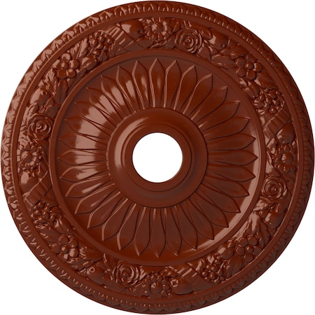 Ekena Millwork Bellona Ceiling Medallion (Fits Canopies up to 3 5/8"), 23 5/8"OD x 3 5/8"ID x 1 1/8"P, Firebrick CM23BEFIF